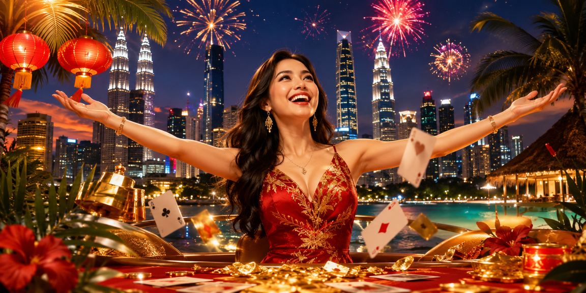 Permainan rummy di Kuala Lumpur dengan hiasan seni Melayu halus